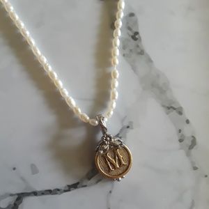 Antique "M" Initial Classic Victorian Necklace
